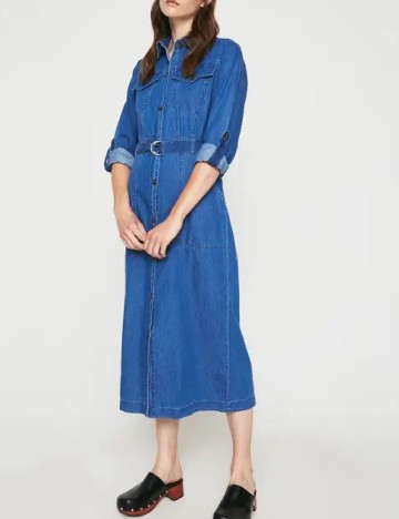 Rochie medie WAREHOUSE, albastru