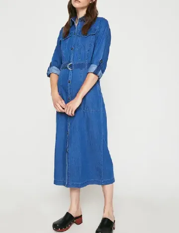 Rochie medie WAREHOUSE, albastru