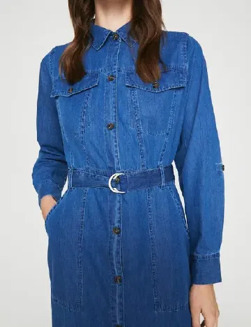 Rochie medie WAREHOUSE, albastru