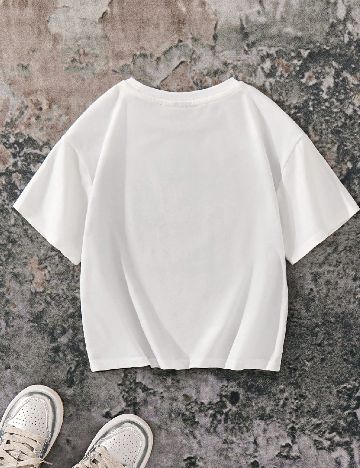 Tricou Shein Kids, alb