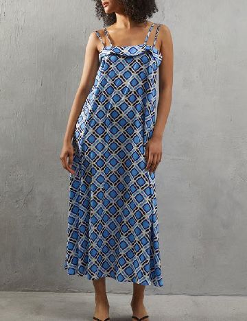 Rochie lunga WAREHOUSE, albastru