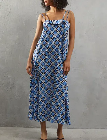 Rochie lunga WAREHOUSE, albastru