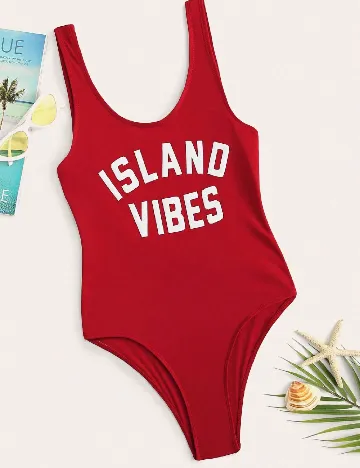 Costum de baie SHEIN, rosu