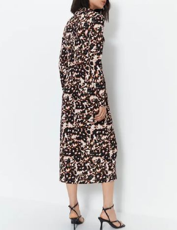 Rochie medie WAREHOUSE, maro/negru