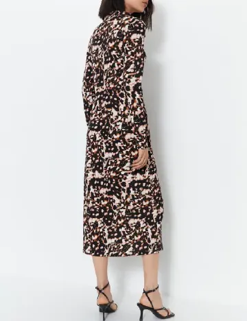 Rochie medie WAREHOUSE, maro/negru