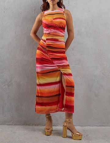 Rochie lunga WAREHOUSE, mix culori