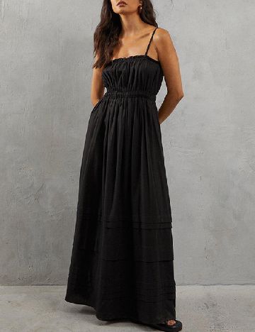 Rochie lunga WAREHOUSE, negru