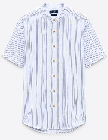 Camasa Zara, alb/albastru