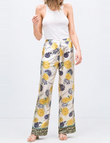 Pantaloni Zara, crem