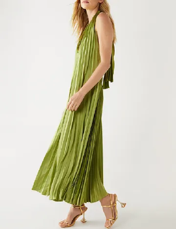 Rochie lunga WAREHOUSE, verde