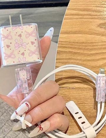 Husa pentru acumulator si cablu SHEIN, transparent