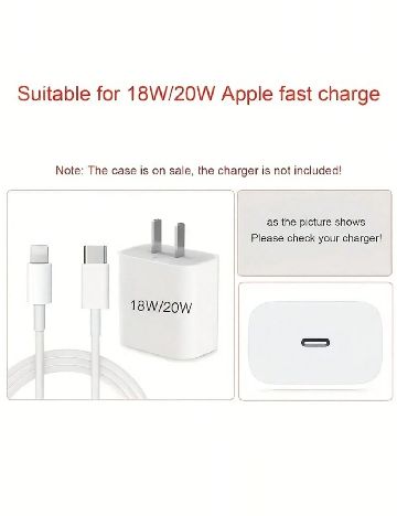 Husa pentru acumulator si cablu SHEIN, transparent