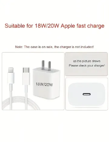 Husa pentru acumulator si cablu SHEIN, transparent