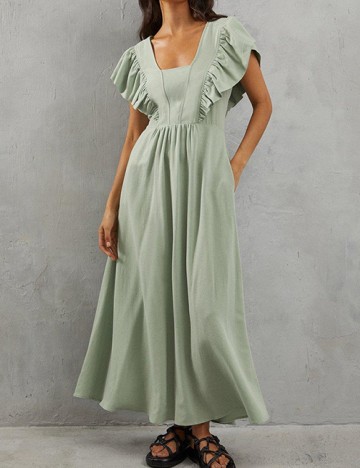 Rochie medie WAREHOUSE, verde