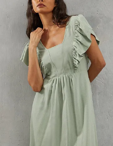Rochie medie WAREHOUSE, verde