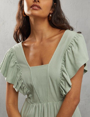 Rochie medie WAREHOUSE, verde