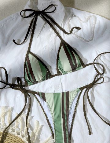 Costum de baie SHEIN, verde