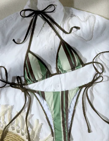 Costum de baie SHEIN, verde