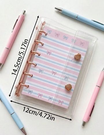 Husa pentru agenda SHEIN, transparent/roz