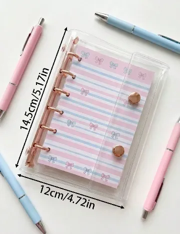 Husa pentru agenda SHEIN, transparent/roz