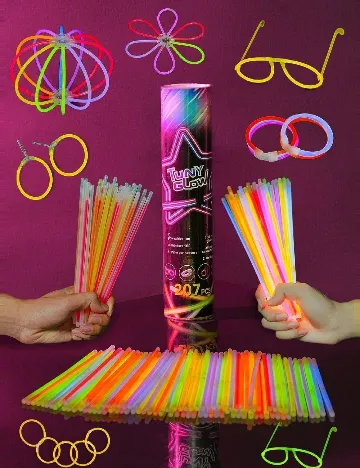 Set bratari fosforescente, 50 bucati SHEIN, mix culori