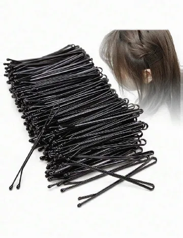 Set agrafe de par, 20 bucati SHEIN, negru