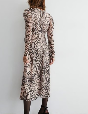 Rochie lunga WAREHOUSE, crem/negru