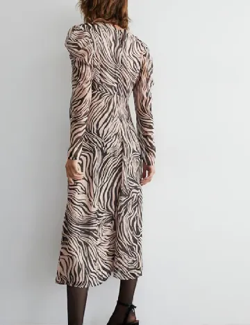 Rochie lunga WAREHOUSE, crem/negru
