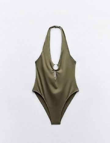 Costum de baie Zara, verde