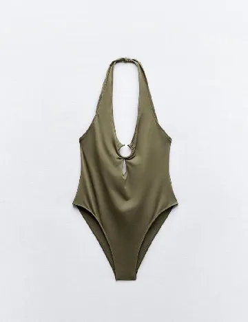 Costum de baie Zara, verde