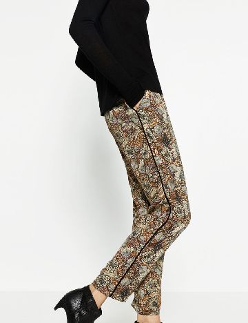 Pantaloni Zara, maro