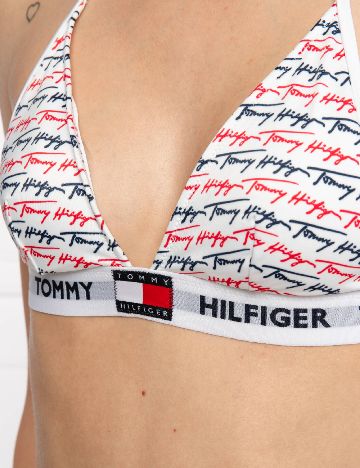 Sutien de baie Tommy Hilfiger, alb