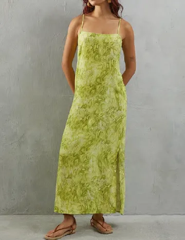Rochie lunga WAREHOUSE, verde
