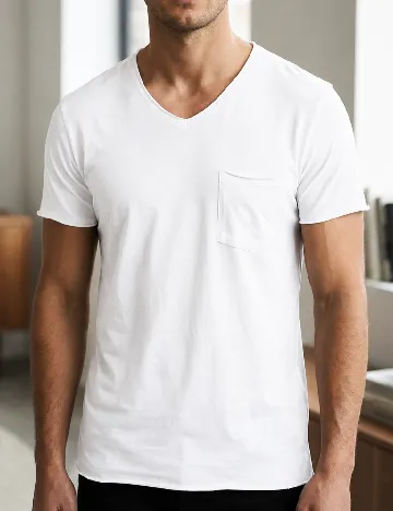 Tricou Bershka, alb