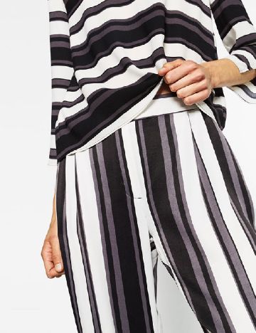 Pantaloni Zara, alb/negru
