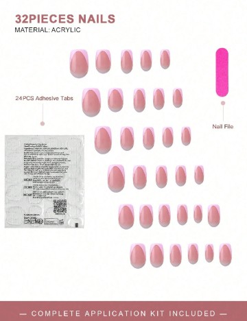 Set unghii false SHEIN, roz