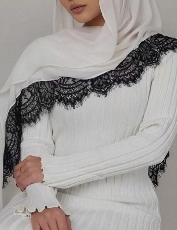 Esarfa SHEIN, alb