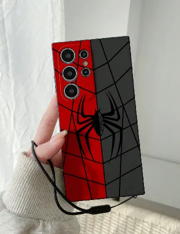 Husa pentru telefon SHEIN, negru/rosu