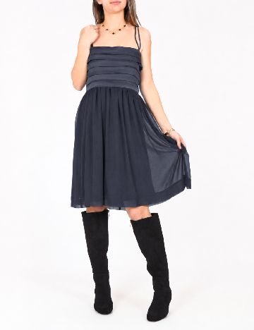 Rochie scurta Zara, gri petrol