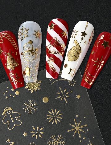 Set stickere pentru unghii SHEIN, auriu