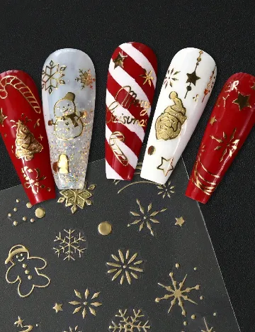 Set stickere pentru unghii SHEIN, auriu