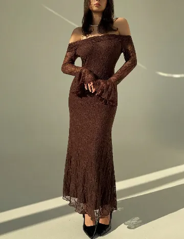 Rochie lunga SHEIN, maro