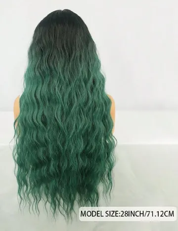 Peruca SHEIN, negru/verde
