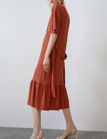 Rochie medie Zara, caramiziu