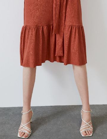 Rochie medie Zara, caramiziu