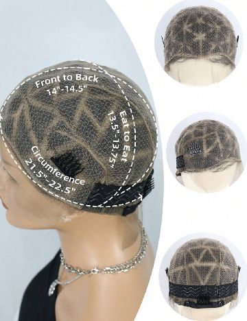 Peruca SHEIN, negru/crem
