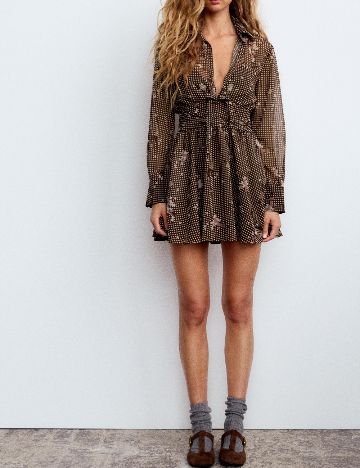 Rochie scurta Zara, maro