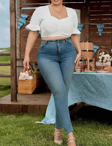 Top SHEIN CURVE, alb