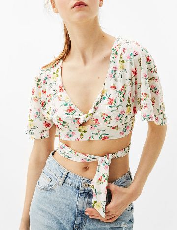 Top Bershka, alb