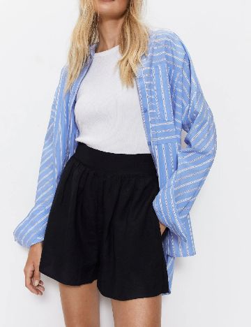 Pantaloni scurti WAREHOUSE, negru